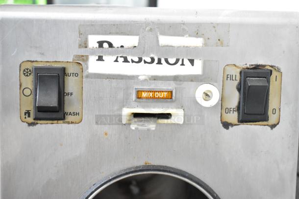 Taylor Commercial Countertop Single Flavor Frozen Beverage Machine, 115V, 1 Phase, operational switches visible.