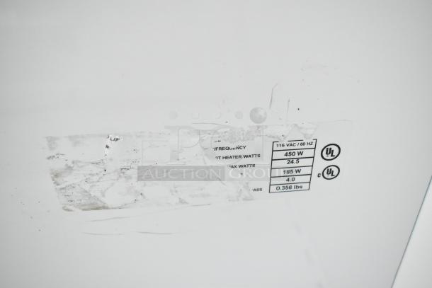 Viking Reach In Cooler with Freezer, 115 Volts, 1 Phase, power label shows 450W and UL certifications.