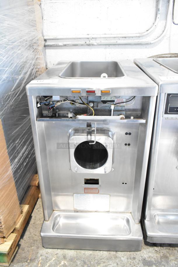 Taylor Commercial Countertop Single Flavor Frozen Beverage Machine, stainless steel, open front panel, used condition.