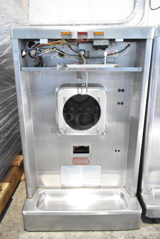 Taylor Commercial Countertop Single Flavor Frozen Beverage Machine, stainless steel, open front panel, used condition.