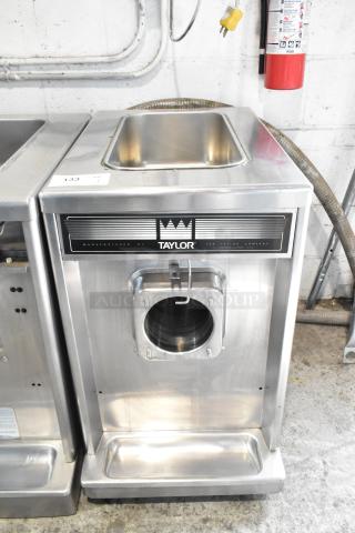 Taylor Commercial Countertop Single Flavor Frozen Beverage Machine, stainless steel, good condition, Taylor branding.