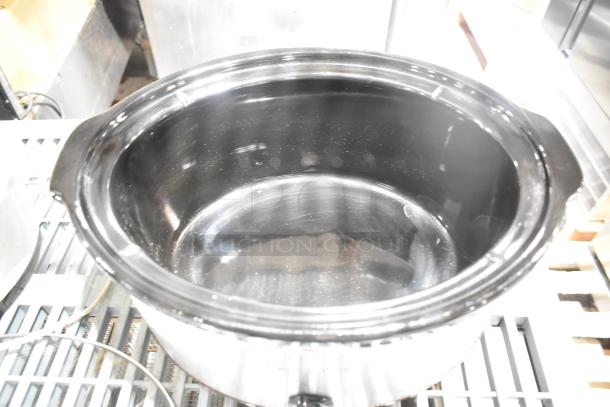 2 slow cookers: Rival 3950 and Crock Pot SCV803-SS. Both 120V, 1 phase. Auction includes 2 units per bid.