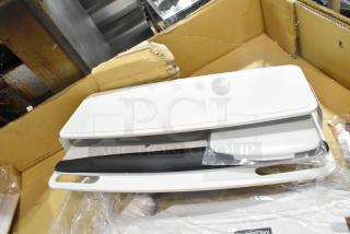 Three brand new Midmark 6282-001 Shroud Kits in packaging, pristine condition, in open cardboard box.