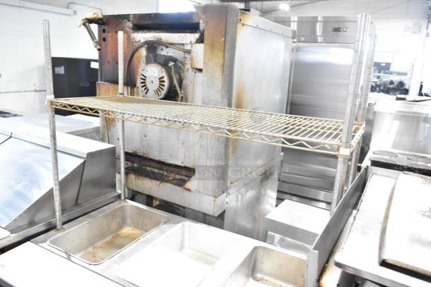 Eagle DHT3-120 commercial electric 3 bay steam table with wire over shelf, 120V, 1 phase, industrial condition.