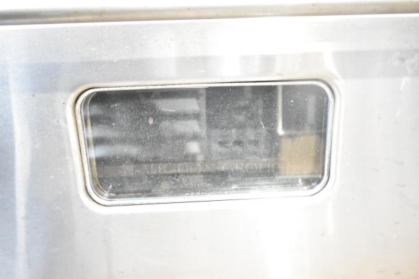 Vulcan V008-T electric single deck pizza oven, stainless steel, 208 volts, clear viewing window, commercial grade.