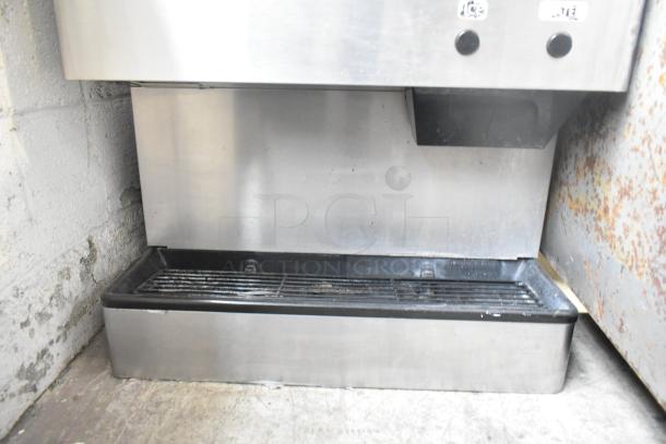 Hoshizaki DCM-300BAH commercial cubelet icemaker with ice and water dispenser. Stainless steel, 115-120 Volts, 1 Phase.