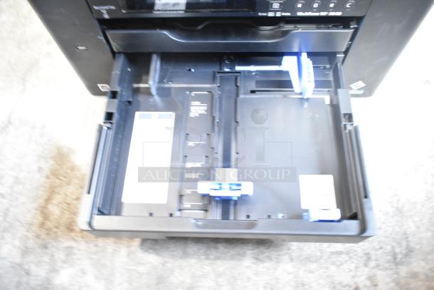 Epson WF-7840 scanner copier printer interior showing paper tray, in good condition. 100-120V, 1 Phase.