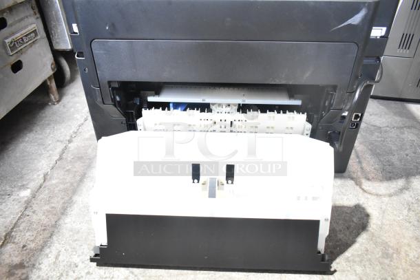 Epson WF-7840 Countertop Scanner Copier Printer, open front tray view. 100-120V, 1 Phase. Slight wear visible.