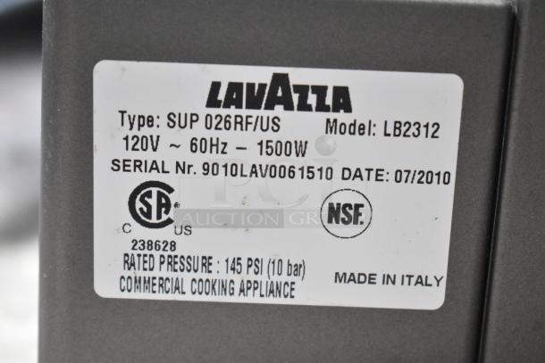 LavAzza Pininfarina LB2312 countertop espresso machine, 120V, 1500W, commercial cooking appliance, made in Italy.