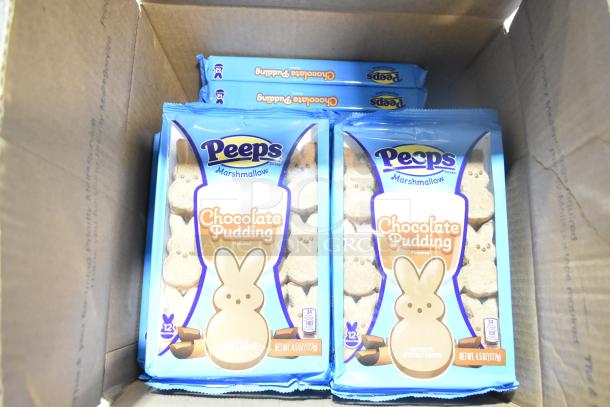 Seven boxes of candy including Peeps Chocolate Pudding Marshmallows, Sour Patch Kids. 7 times your bid!