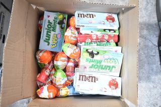 10 HUGE Boxes of Various Easter/Holiday Candy Including Junior Mints, Kinder Joy Eggs, Kisses, Yellow Peeps. 10 Times Your Bid! Gallery Picture Only Shows ONE of the Boxes; See Additional Pictures for the Rest of the Candy!!