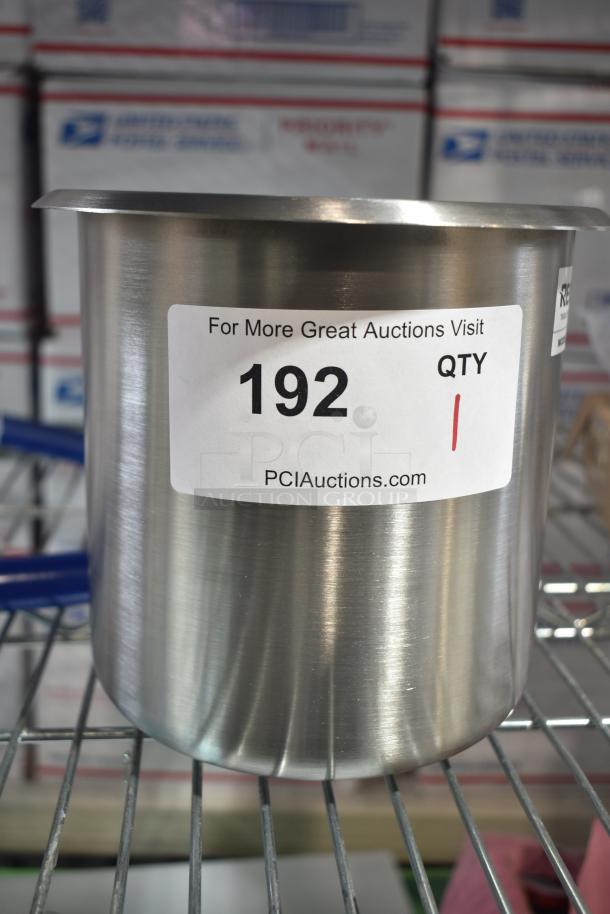 BRAND NEW SCRATCH AND DENT Regency 600DWB 5 5/8" stainless steel dipper well bowl with auction label 192.