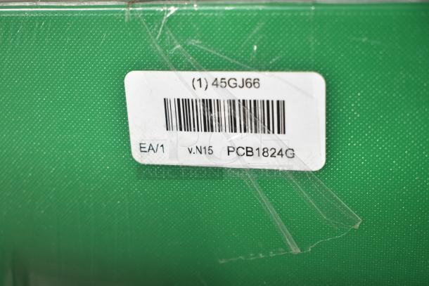 7 new scratch and dent cutting boards, 2 red, 2 brown, 2 blue, 1 green. Barcode label 45GJ66, model PCB1824G.