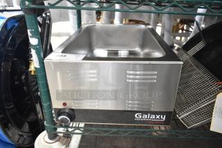 Brand new Galaxy GW50E 12" x 20" electric countertop food warmer, scratch and dent, 120V, 1 phase, stainless steel.