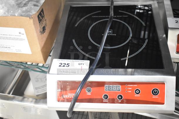 Brand new Avantco 177IC3500 countertop induction range. 208-240 volts, 1 phase, minimal scratches. Digital control panel.