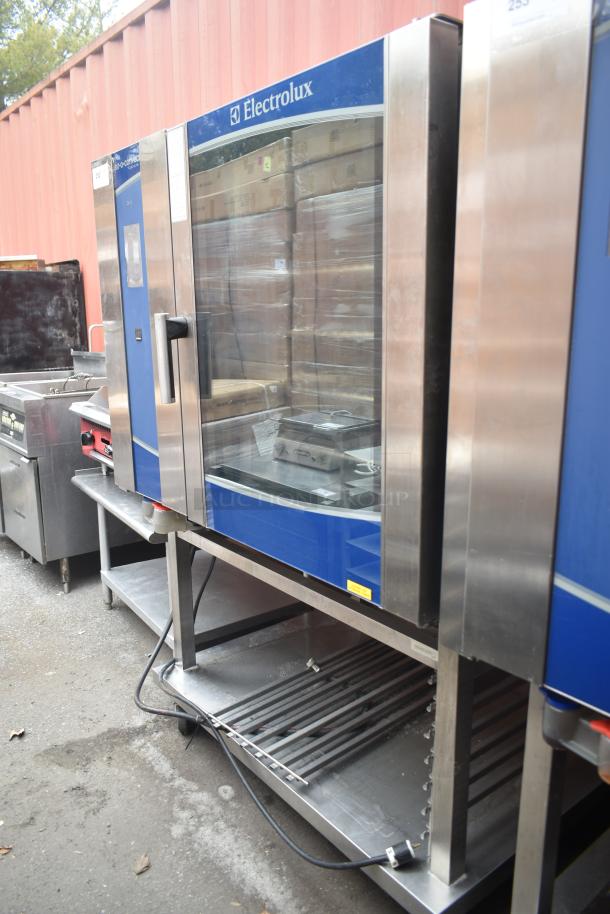 Electrolux Air-o-convect Touchline 9F92225200 commercial convection oven on stand with casters, stainless steel exterior.