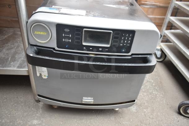 Turbochef Encore 2 rapid cook oven, 208/240V, 1 phase, with control panel and paddle, marked "Subway." Good condition.