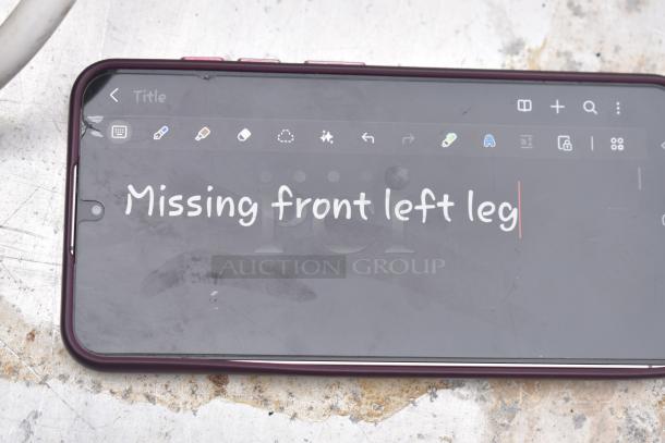 Empero EMP.PFE4-U Commercial Convection Oven; countertop model; missing front left leg noted; ideal for small kitchens.