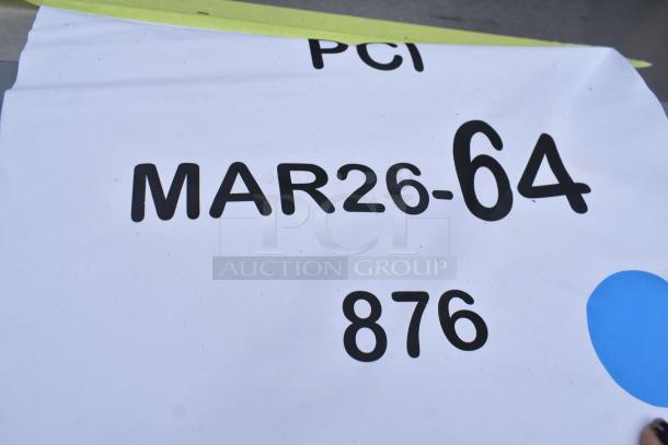 Mobile desk with enclosed base from Lavex, model 257RD2523EBC, brand new with minor scratches and dents.