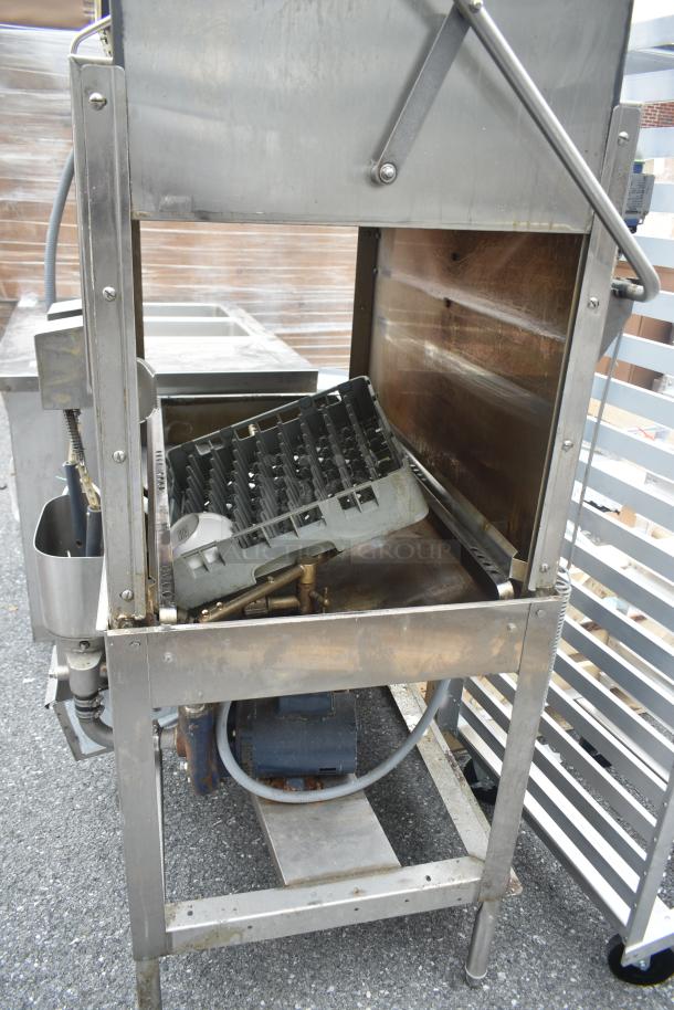 American Dish Service ADS 5AGES commercial double pass-through dishwasher, stainless steel, 120V, 1 Phase, used condition.