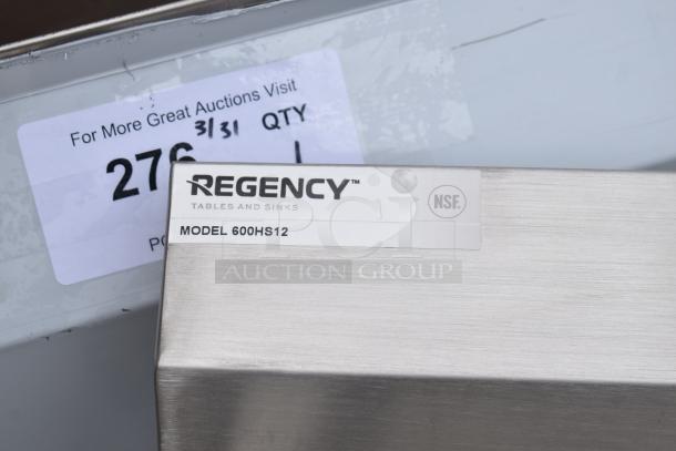 BRAND NEW Regency 600HS12 12" x 16" wall-mounted hand sink with gooseneck faucet, NSF certified, scratch and dent condition.