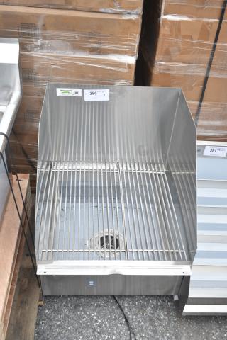 Brand new Regency 600SMFSS21LR mop sink, 16-gauge 304 stainless steel, 22"x21 3/8"x10" with side splash guards, NSF certified.