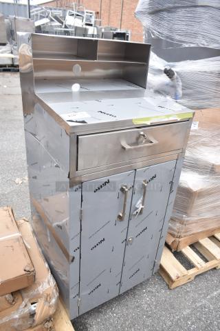 BRAND NEW SCRATCH AND DENT! Lavex 257RD2523EBC Shipping / Receiving Mobile Desk with Enclosed Base