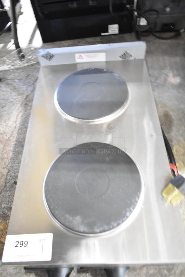 Brand new Vollrath Cayenne STA8002 2-burner electric hot plate, 208/240V, scratch and dent condition, model 40739.