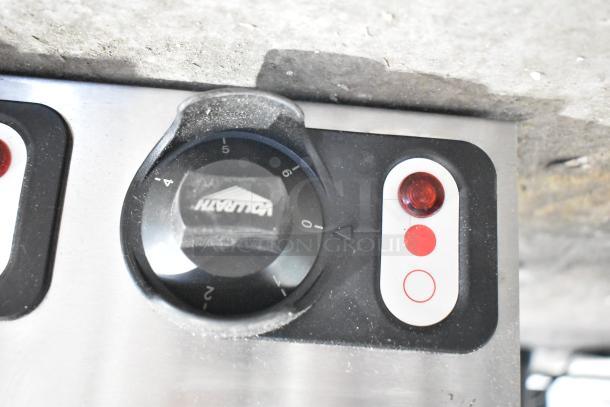 BRAND NEW Vollrath Cayenne STA8002, 2 burner hot plate, scratch and dent, model 40739, controls detail shown.