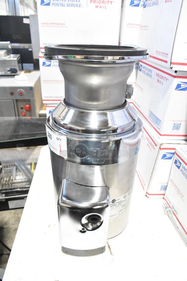Insinkerator SS100-47 commercial garbage disposer, brand new, scratch and dent condition, 1 hp, 208/230/460V, 3 phase.