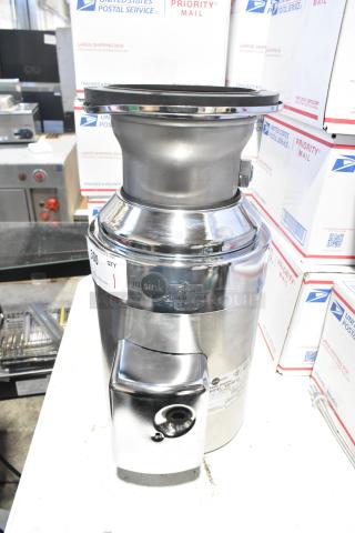 Insinkerator SS100-47 commercial garbage disposer, brand new, scratch and dent condition, 1 hp, 208/230/460V, 3 phase.