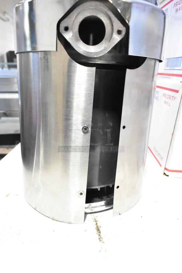 Brand new Insinkerator SS100-47 commercial garbage disposer, 1 hp, scratch and dent condition, stainless steel body.