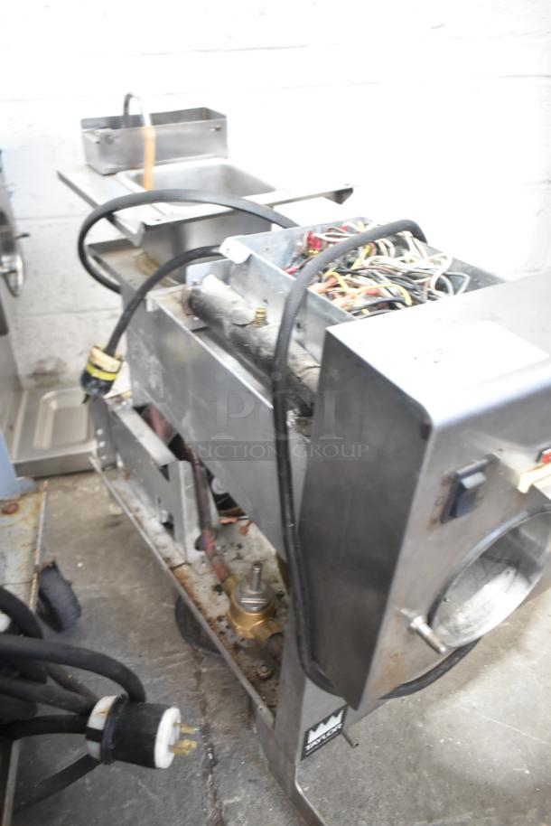 Taylor Commercial Countertop Single Flavor Frozen Beverage Machine, 115 Volts, 1 Phase, visible wires, and components.