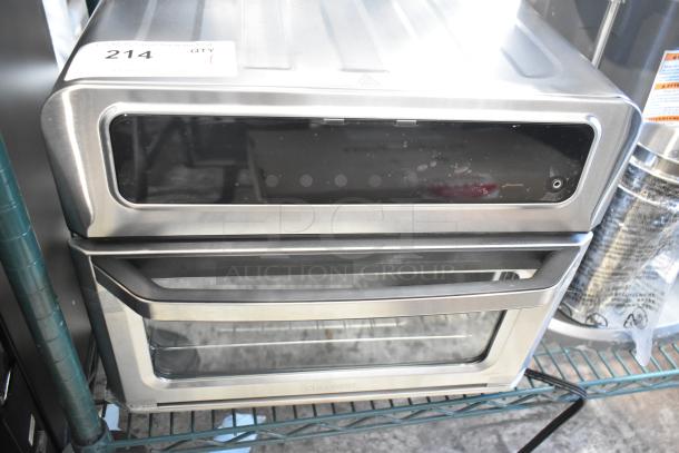 Brand new Chefman RJ50-SST2-P ExacTemp air fryer toaster oven combo, 115V, 1 phase, visible top label #214.