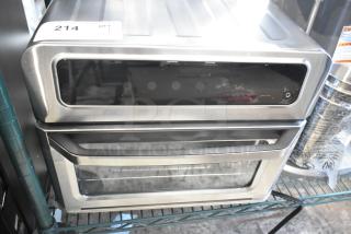 Brand new Chefman RJ50-SST2-P ExacTemp air fryer toaster oven combo, 115V, 1 phase, visible top label #214.