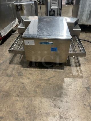 Turbo Chef HHC1618 commercial stainless steel pizza conveyor oven, 2019 model, electric, on legs, 208-240V, good condition.