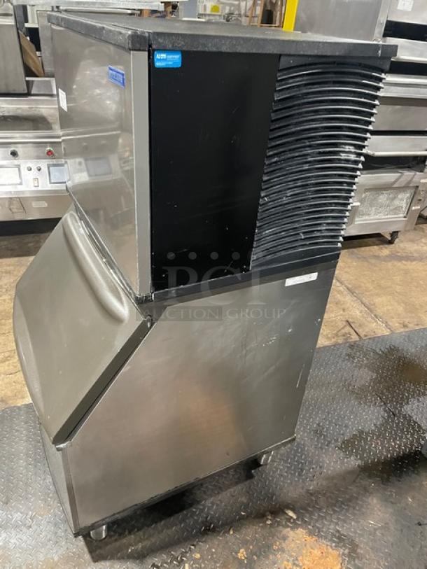 Manitowoc Koolaire Series ice machine, model KY0350W-161, stainless steel, on legs, 115V 1 phase. Serial: 1120250359.