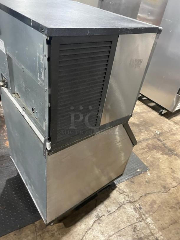 Manitowoc Koolaire KY0350W161 commercial ice machine, stainless steel, electric, 115V, 1 phase, on legs, used condition.