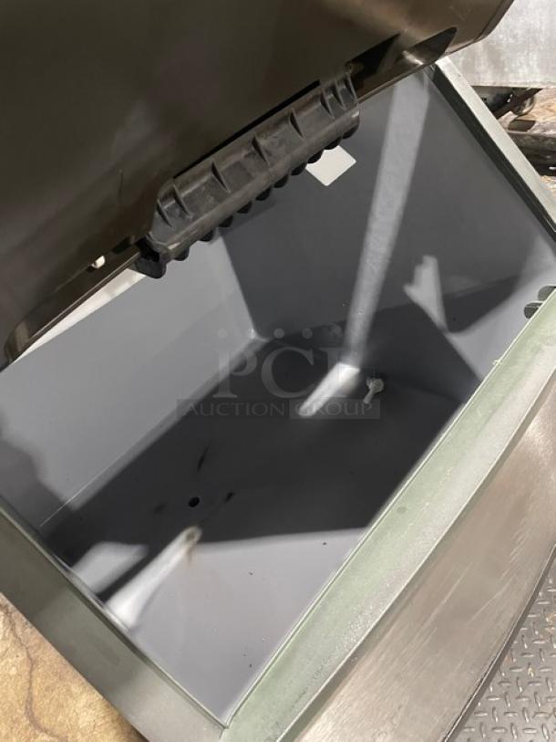 Manitowoc Koolaire KY0350W161 ice machine bin interior, stainless steel, electric, on legs, 115V 1 Phase, good condition.