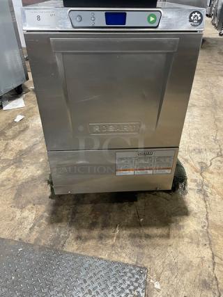 Hobart LXEC Advansys Series stainless steel undercounter dishwasher, model LXEC, includes full-size peg rack, 120V, excellent condition.
