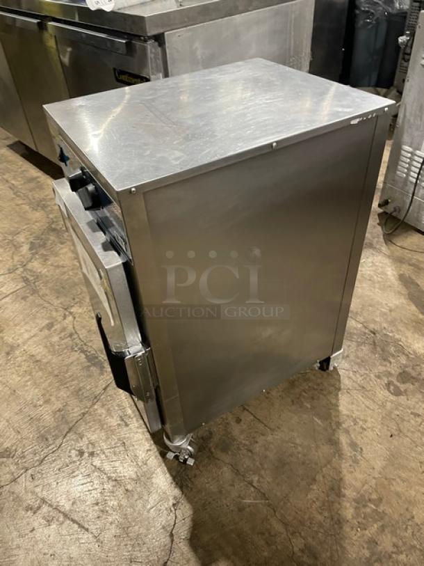 Alto-Shaam 2018 Halo Heat Series 500-TH/III stainless steel electric cook-n-hold oven with digital controls and pan rack.
