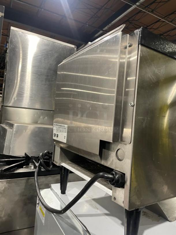 Hatco Toast-Qwik Series TQ20BA stainless steel commercial toaster, electric, on legs, 208V 1 Phase, in used condition.