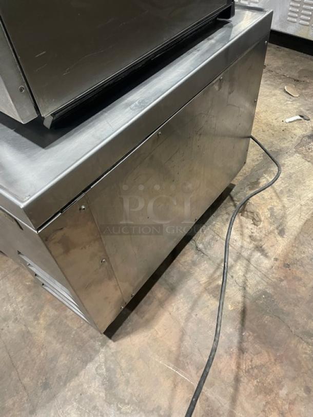 Beverage-Air stainless steel 2-drawer refrigerated chef base, 36" model WTRCS361003, good condition, on casters.