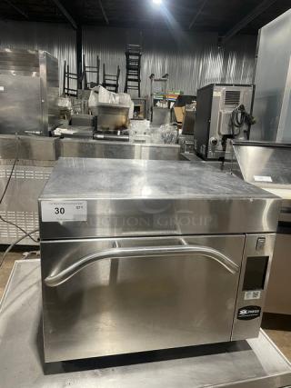 Menu Master MXP22TLT commercial stainless steel convection/microwave oven. Electric 208/240V. SN: 1812160016.