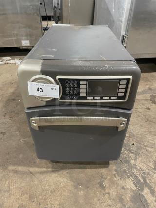 TurboChef NGOD12192 countertop rapid cook oven, electric, digital controls, used. Model and auction tags visible.