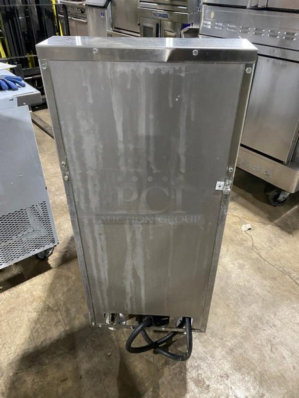 Pitco SRTE stainless steel pasta cooker/rethermalizer, 16.5 gal, digital controls, electric, 208V, 1 phase, with backsplash.