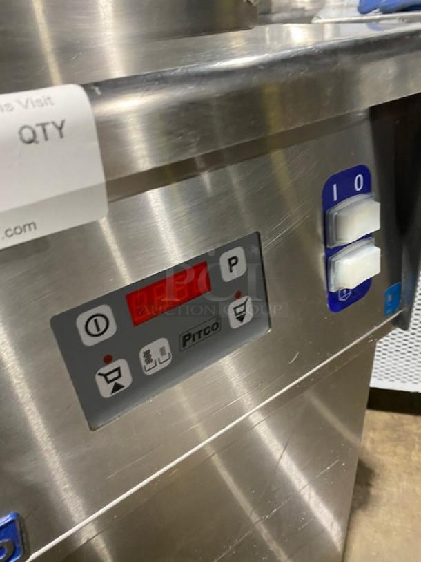 Pitco SRTE stainless steel electric pasta cooker, 16.5 gal, digital controls, model SRTE, 208V, excellent condition.
