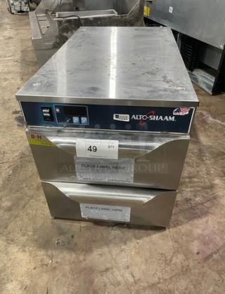Alto-Shaam 2016 Halo Heat Series 2-Drawer Warming Drawer, Model 500-2DN. Stainless steel, SN: 1684369-000, 120V, 1 Phase.