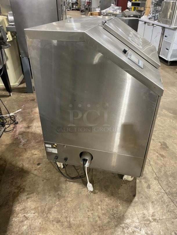Totally Green ORCA Series electric food waste digester, stainless steel, Model OG25, 2016, with casters, on-board scale, touchscreen.