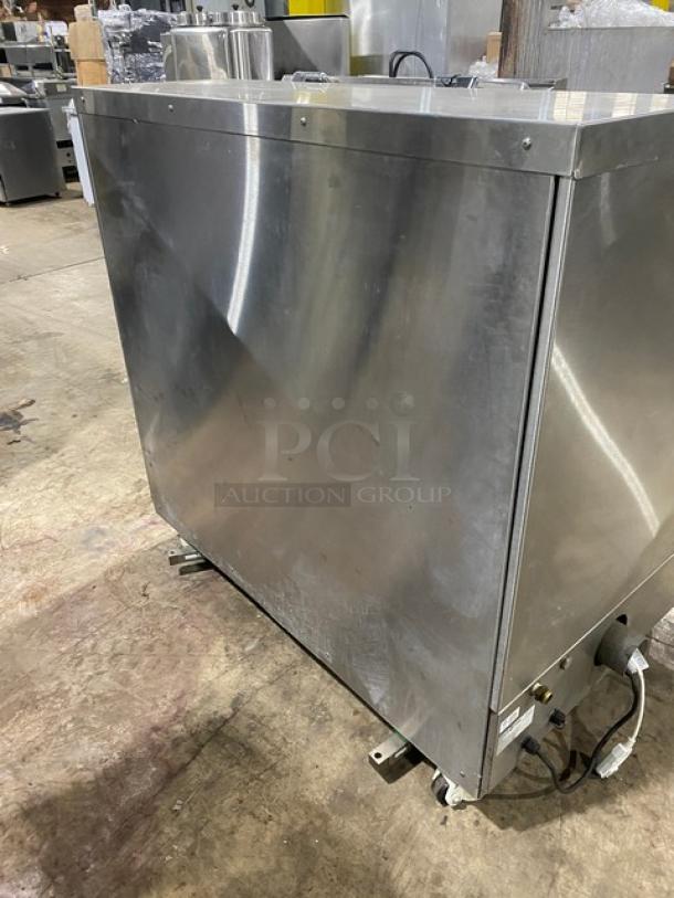 Totally Green OG25 stainless steel electric food waste digester, model OG251154E, 2016, on casters, with touchscreen control.